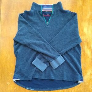 Blue long sleeve 1/4 ZIP knit from Robert Graham
